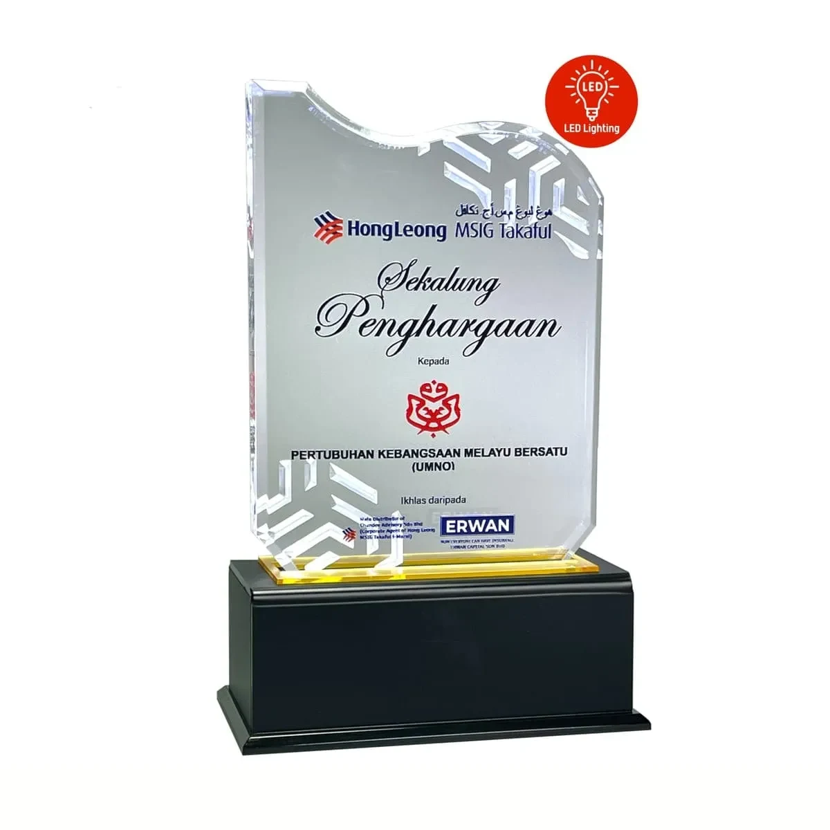 LED Lighting Innovative Design Acrylic Plaque 5174