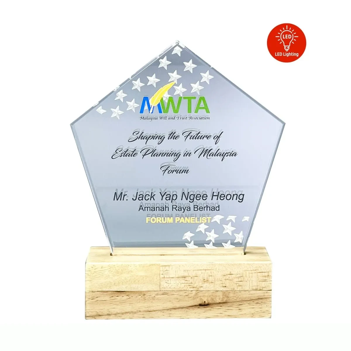 LED Lighting Innovative Design Acrylic Star Plaque 5190