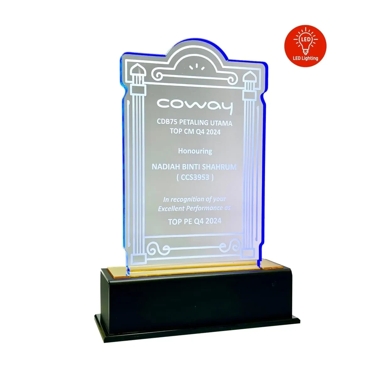 LED Lighting Innovative Design Acrylic Plaque 5200