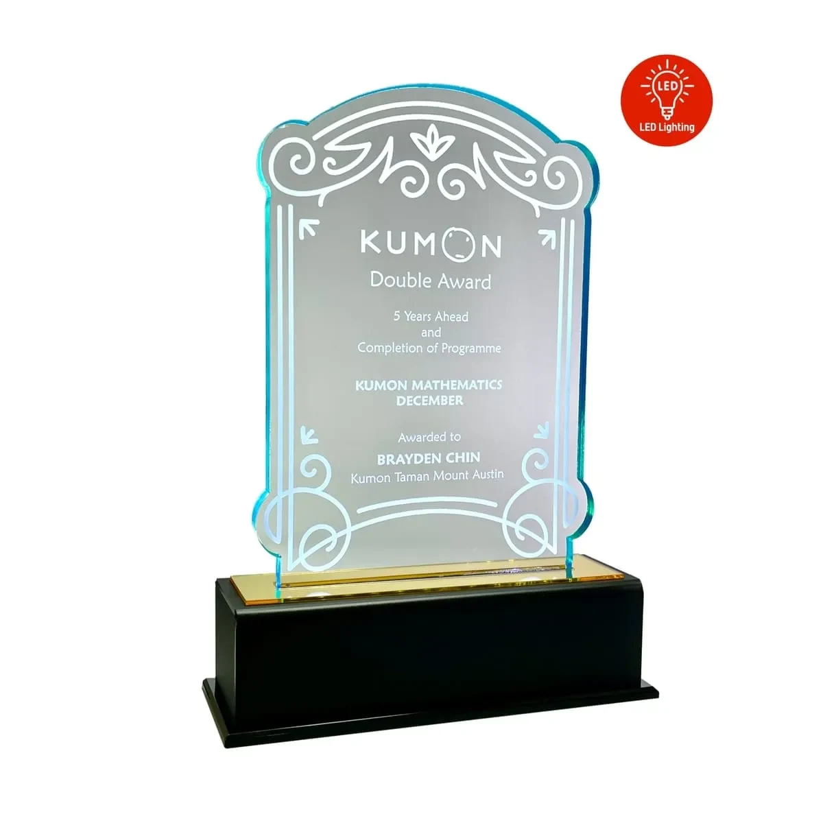 LED Lighting Innovative Design Acrylic Plaque 5205