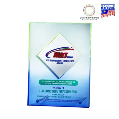 Color Glow Acrylic Plaque (DIAMOND SQUARE) 5228