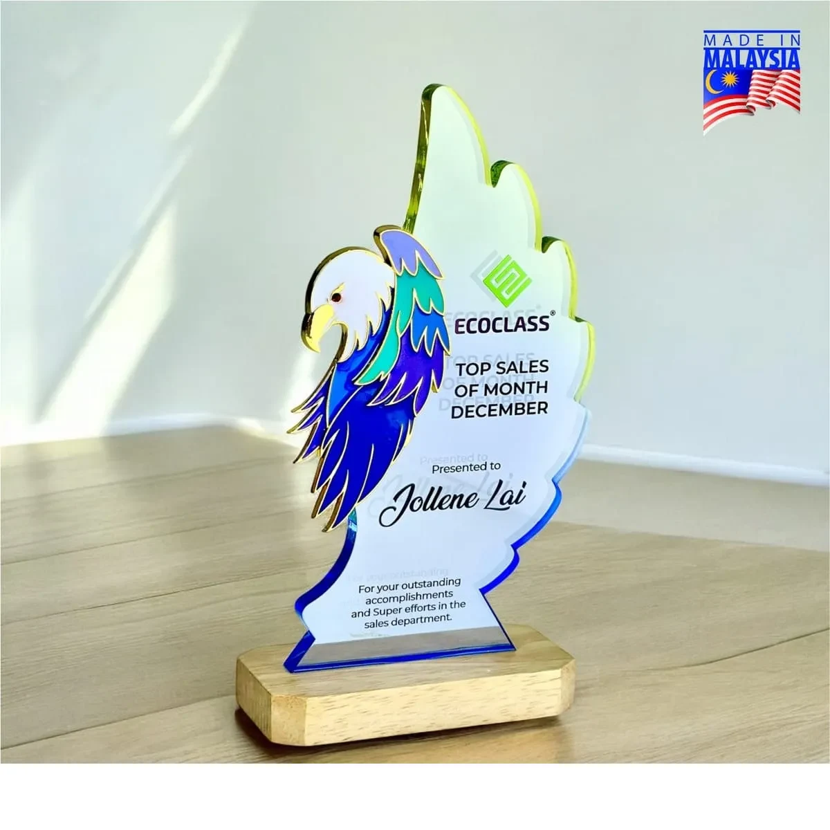 Color Glow Acrylic Plaque (EAGLE) 5254
