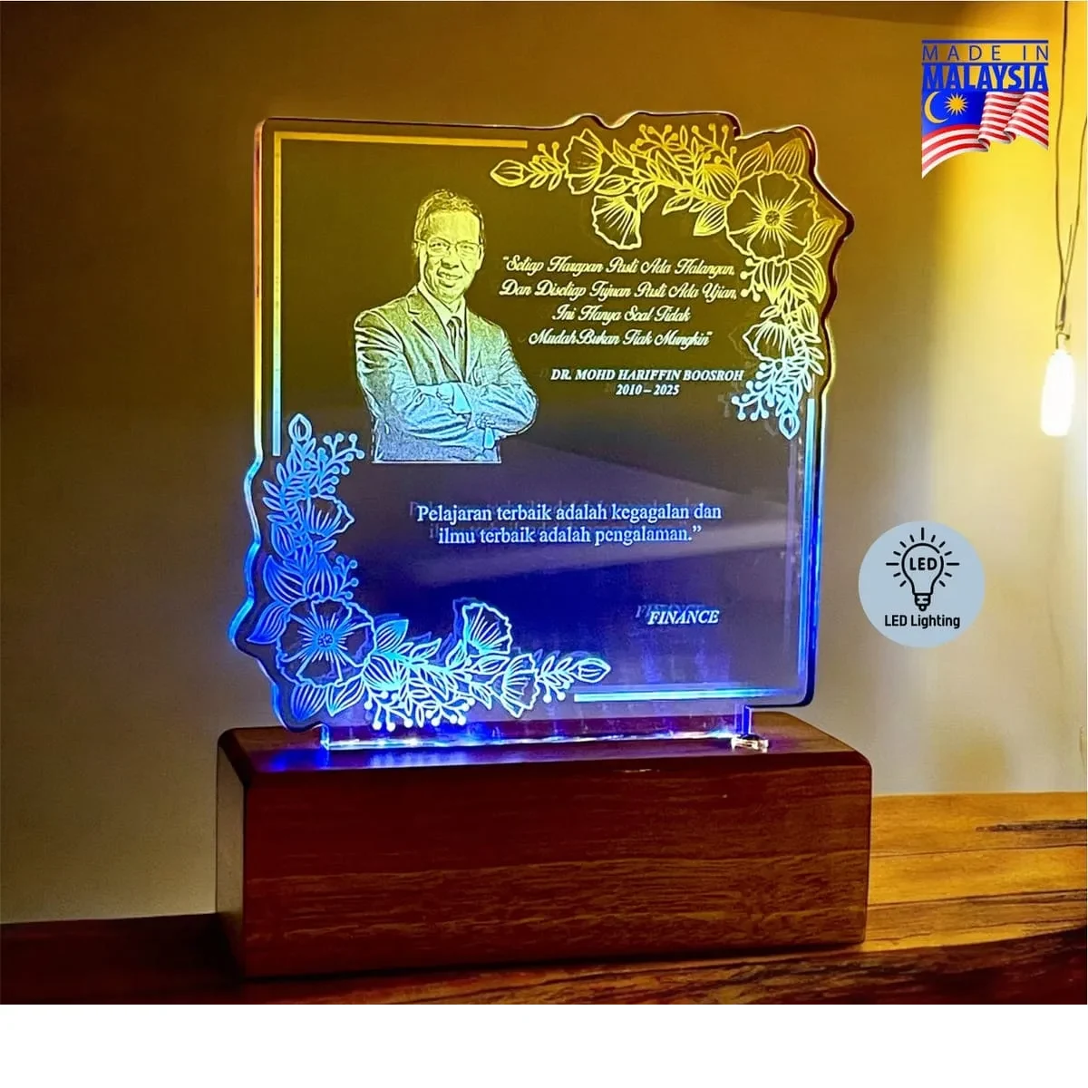 LED Color Glow Acrylic Plaque 5266