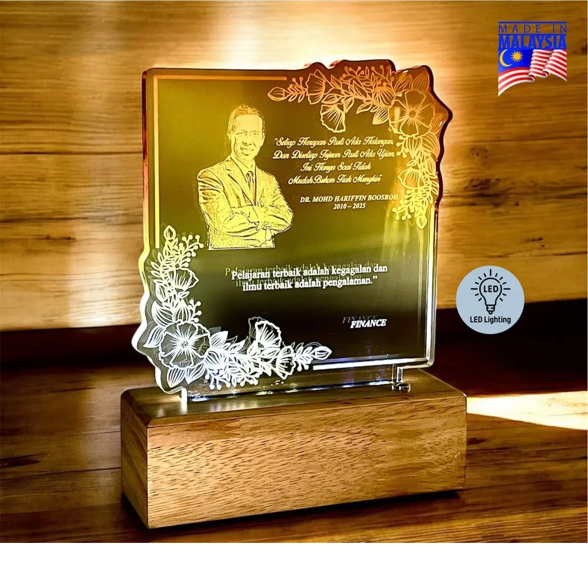 LED Color Glow Acrylic Plaque 5267
