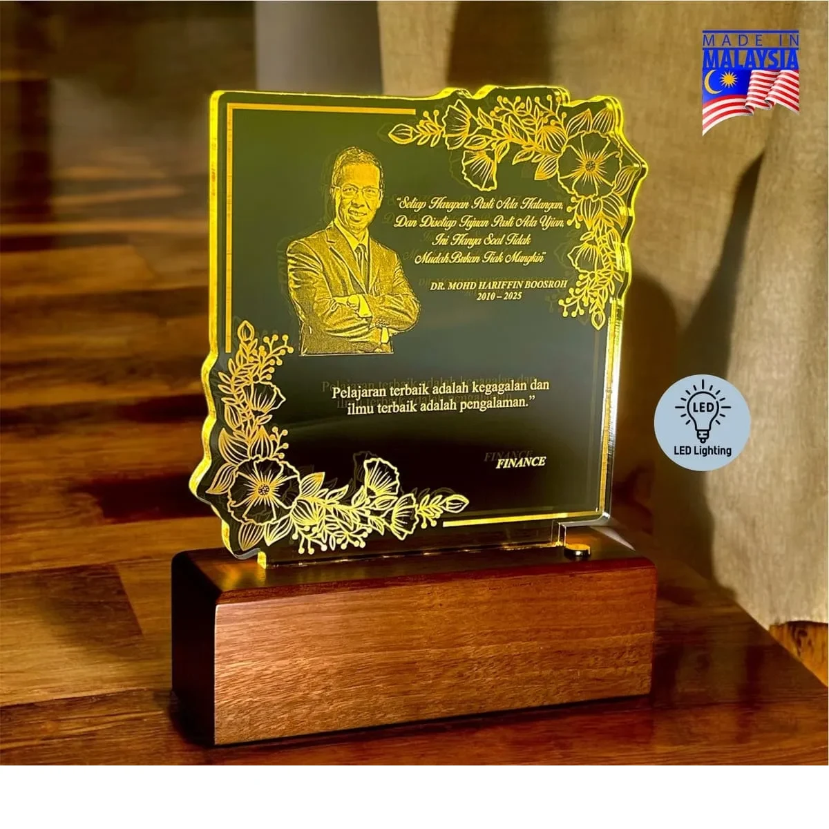 LED Color Glow Acrylic Plaque 5268