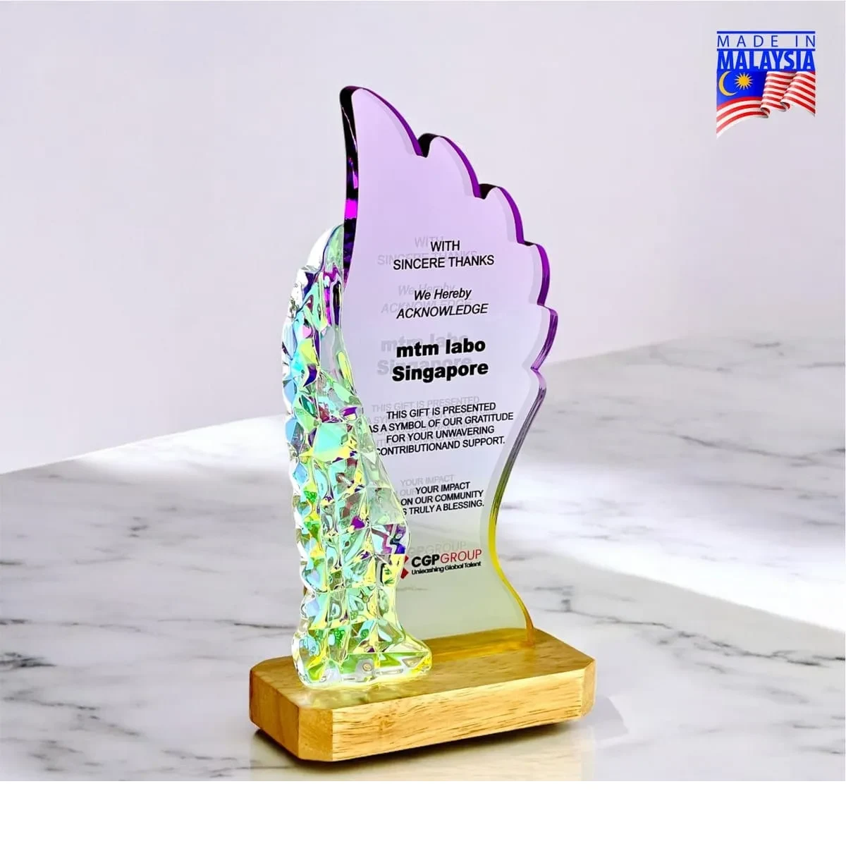 Color Glow Acrylic Plaque 5271