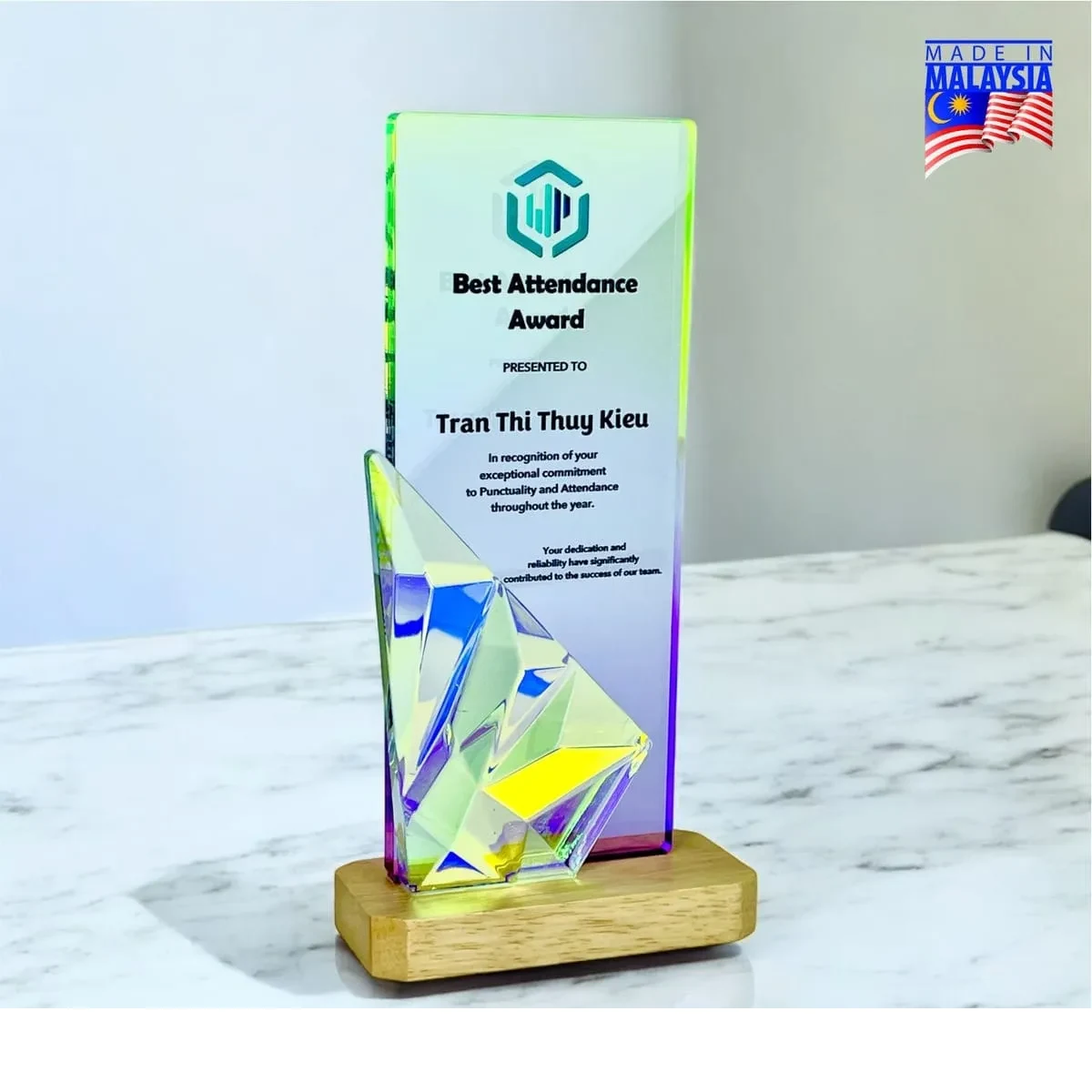 Color Glow Acrylic Plaque 5274