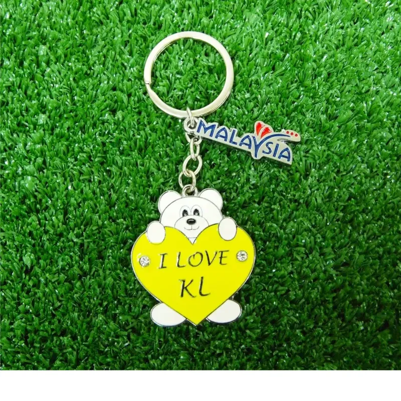 Metal Keychain I Love KL Bear (YELLOW) 611 mixed materials product image
