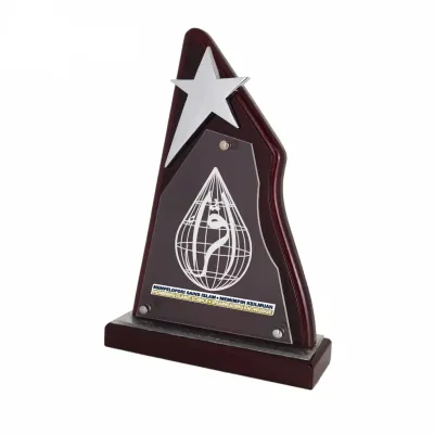 Wooden Plaque with Star 7123