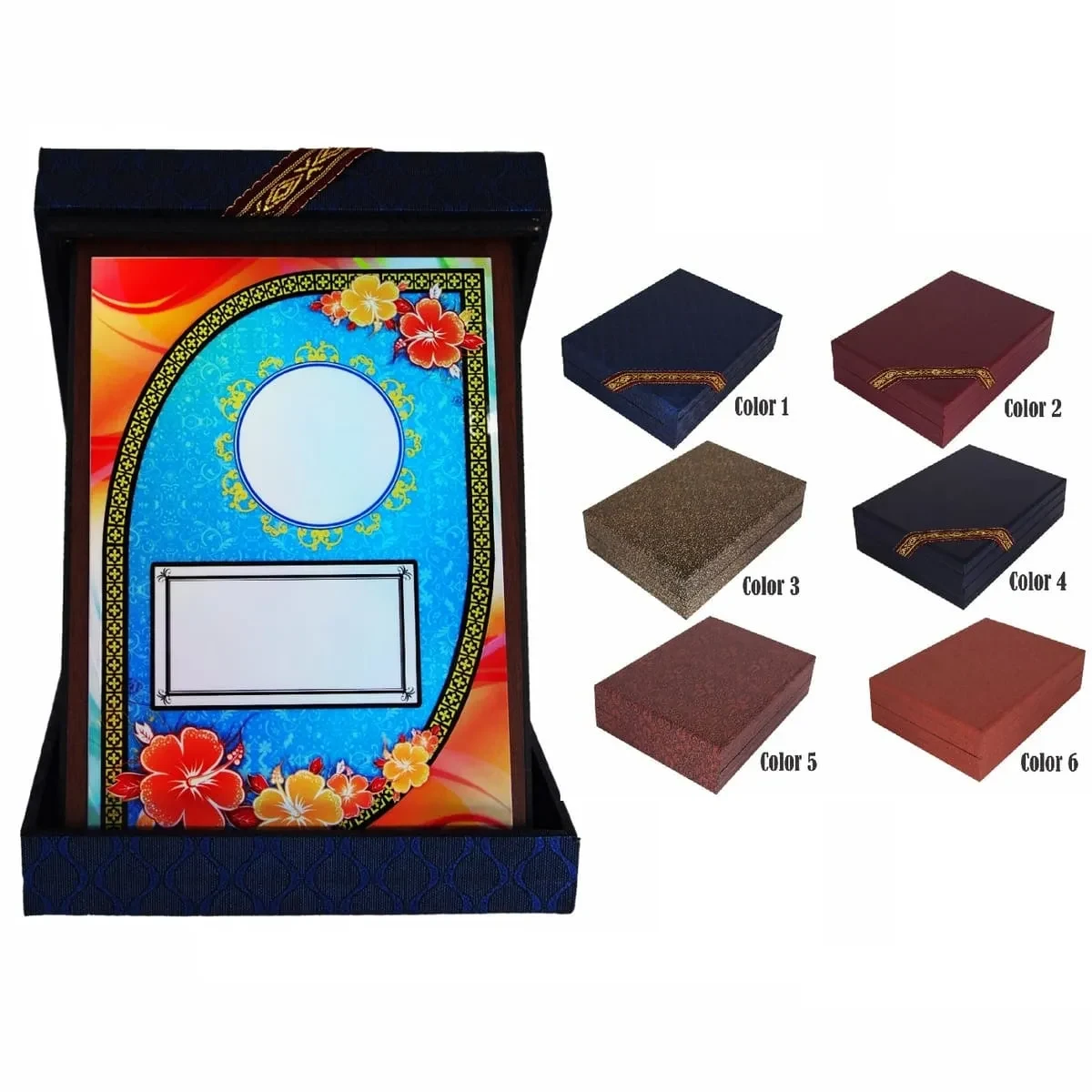 Wooden Box With Alum Plate 7135