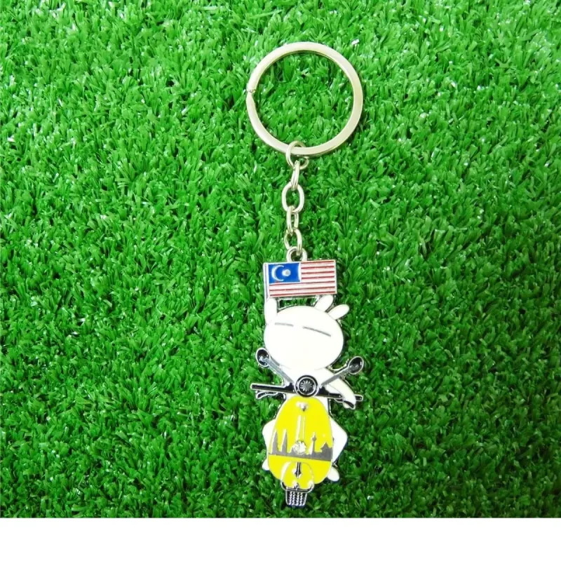 Metal Keychain Cartoon Line Scooter 713 mixed materials product image