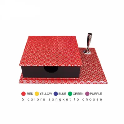 Songket Memo Box & Pen Holder 7140