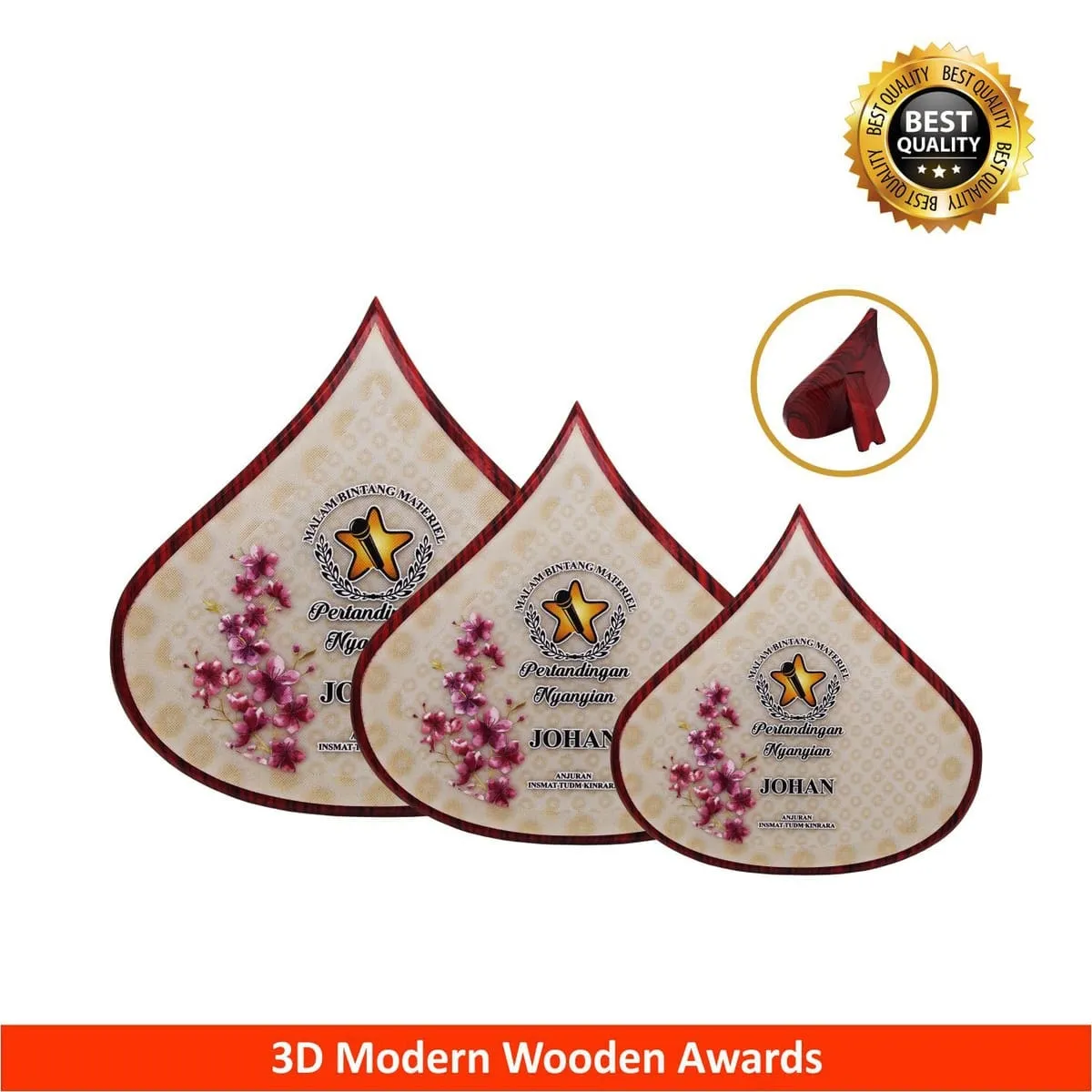 3D Effect Printing Wooden Plaque
