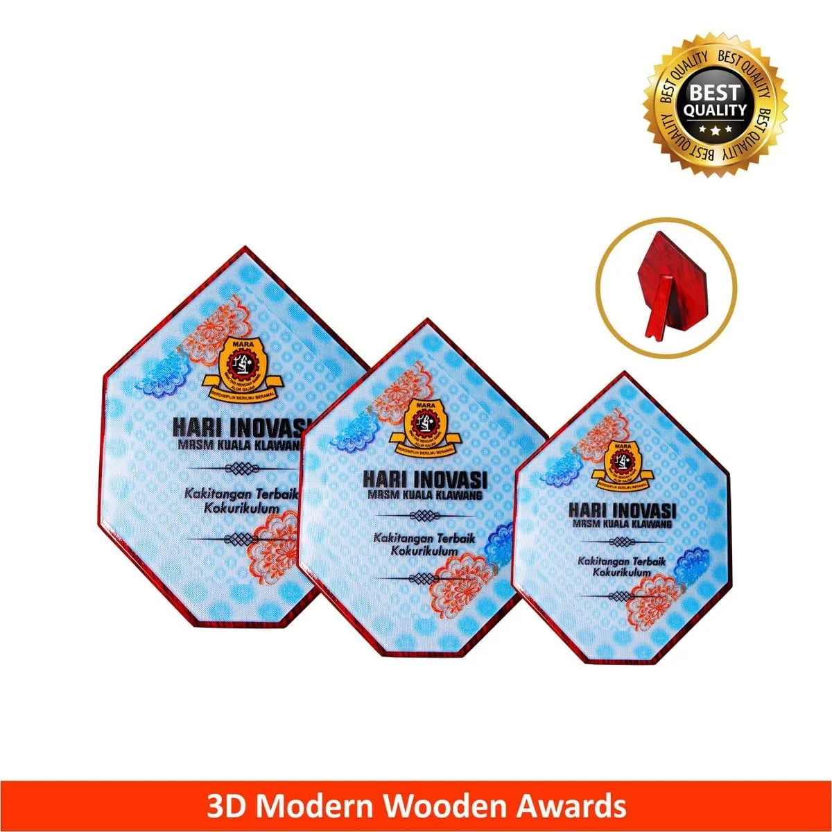 3D Effect Printing Wooden Plaque