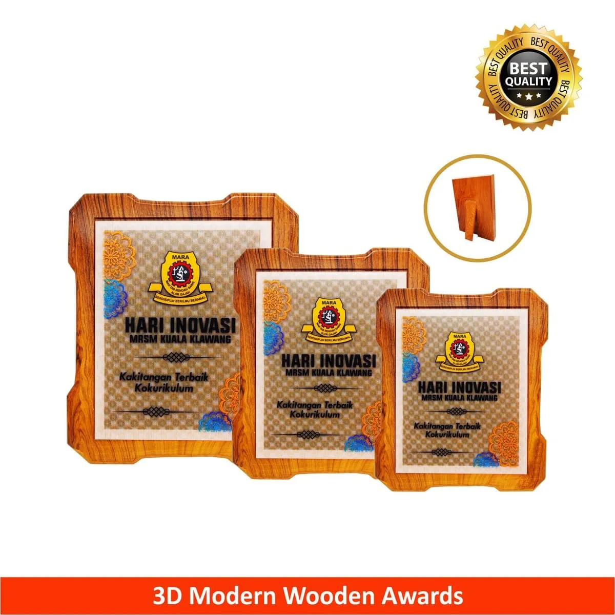 3D Effect Printing Wooden Plaque