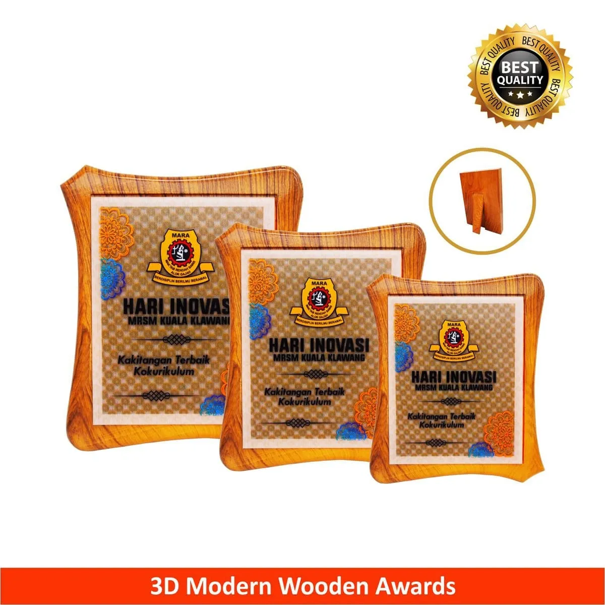 3D Effect Printing Wooden Plaque