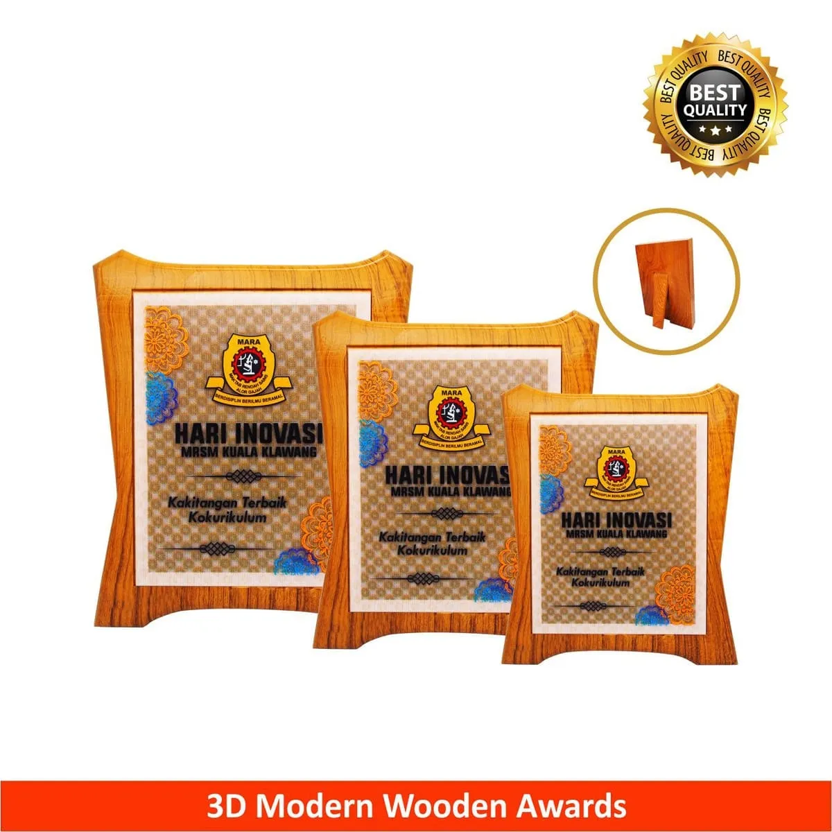 3D Effect Printing Wooden Plaque