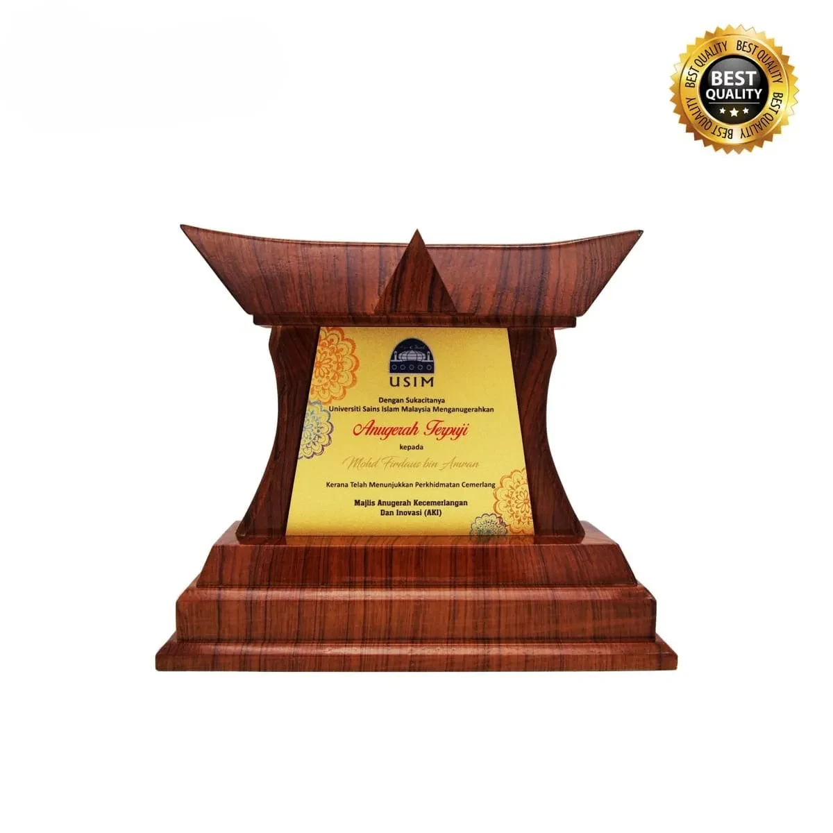 Exclusive Wooden Desktop With Alum Plate 7193