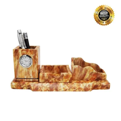 Exclusive Wooden Desktop with Clock 7209