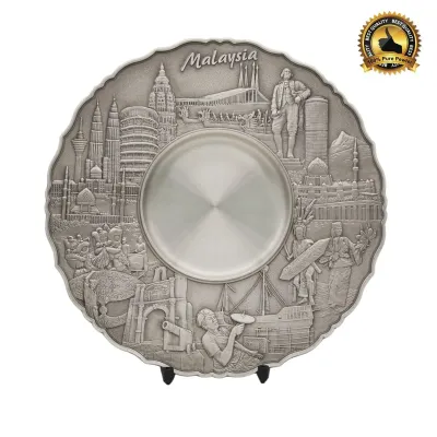 Malaysia Landmark Pewter Tray 7224