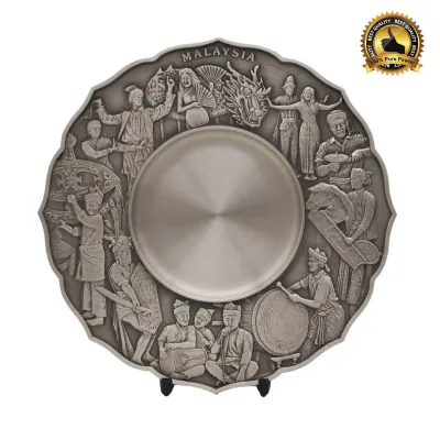 Cultural Dance Pewter Plate 7227