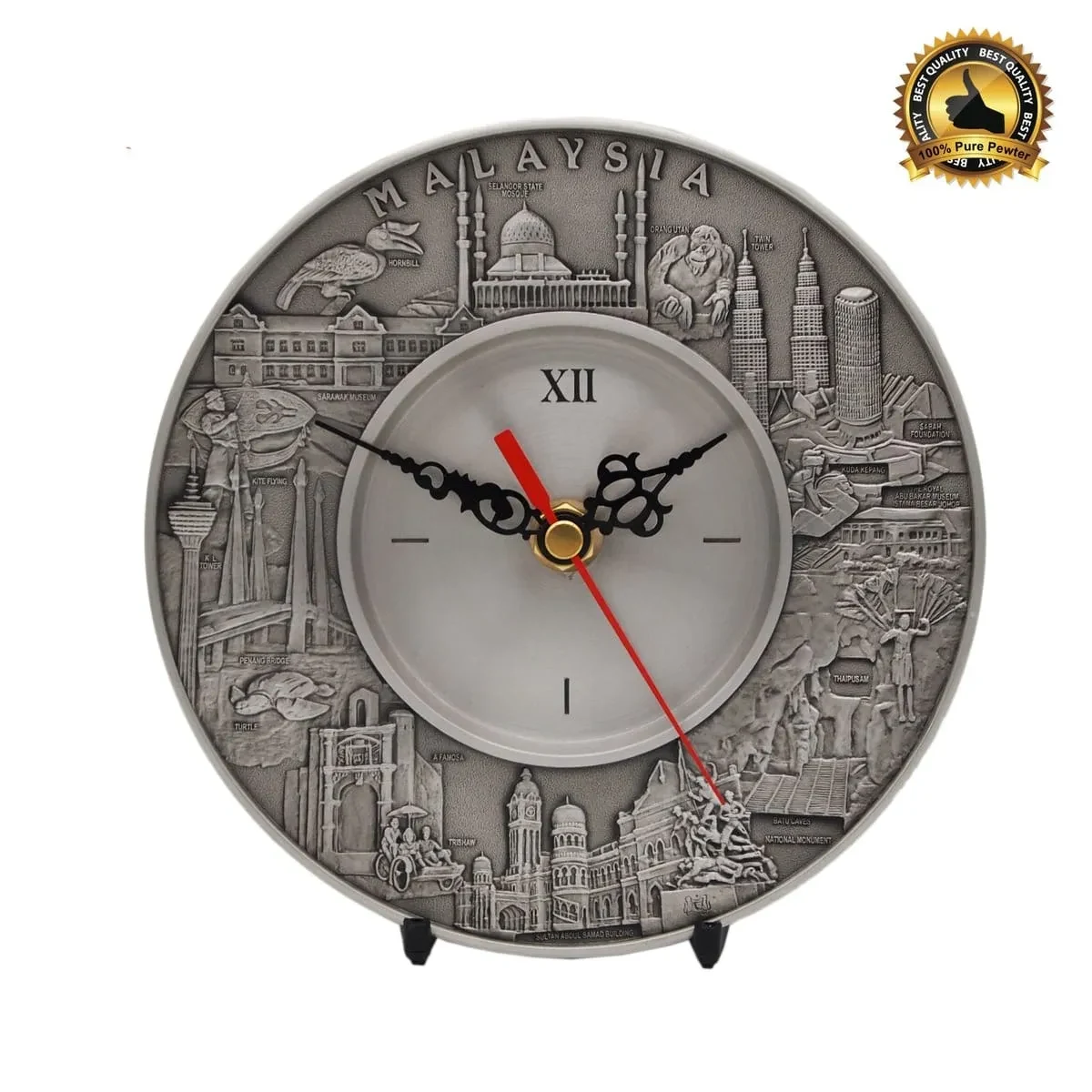 Malaysia Landmark Pewter Clock Plate 7229