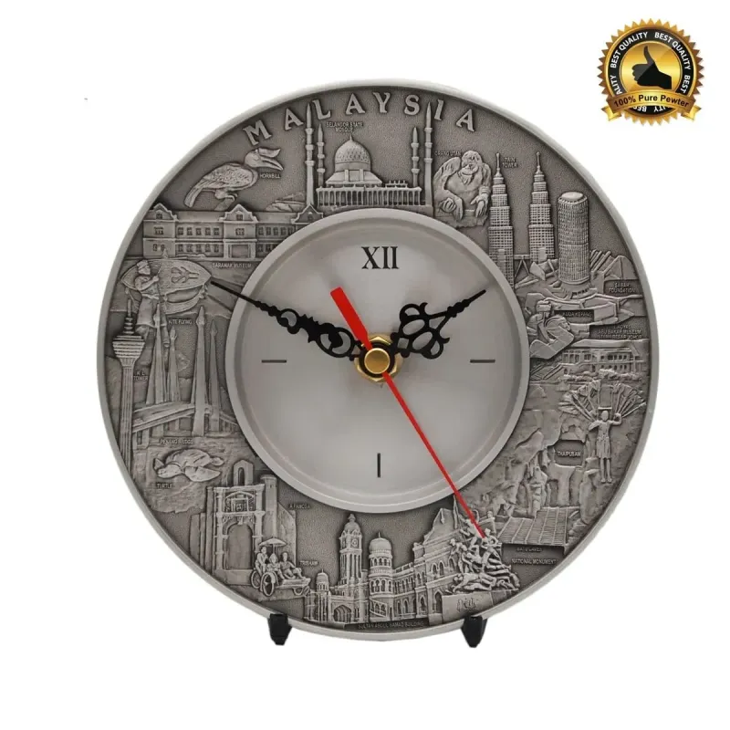 Malaysia Landmark Pewter Clock Plate 7229 pewter awards & gifts product image