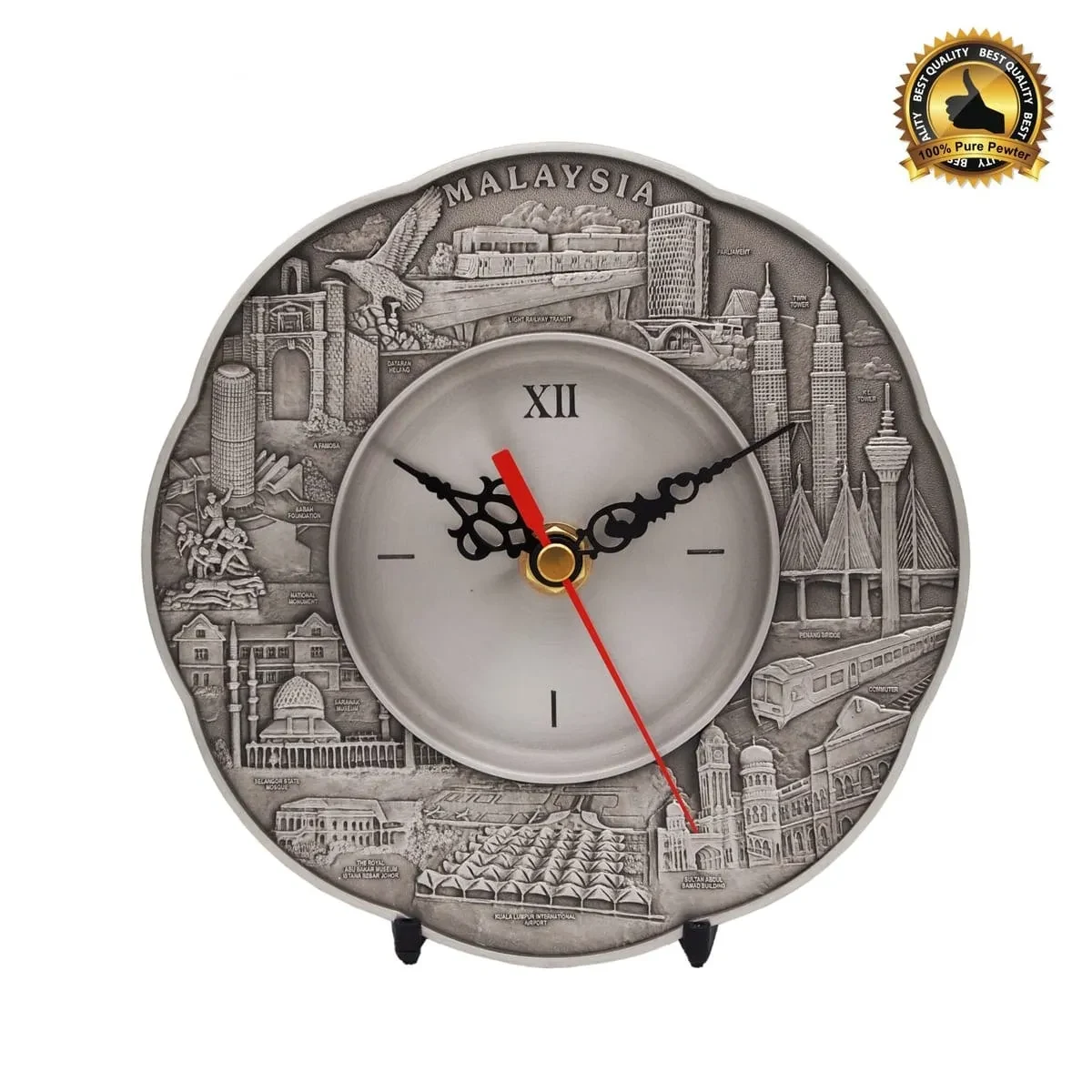 Malaysia Landmark Pewter Clock Plate 7230