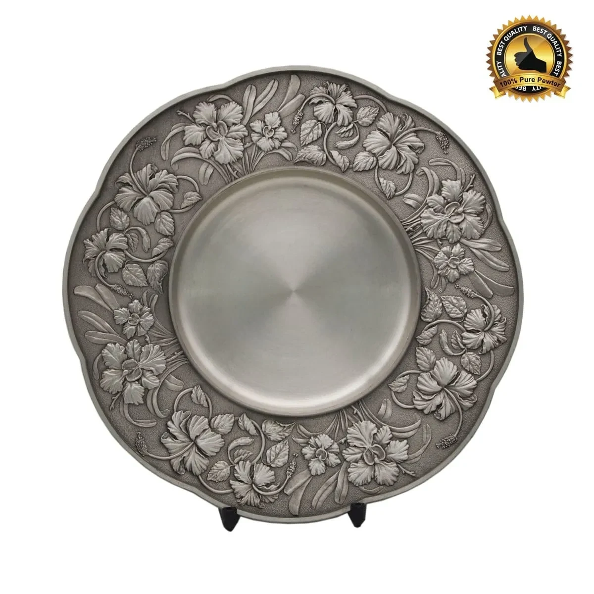 Bunga Raya Pewter Plate 7231