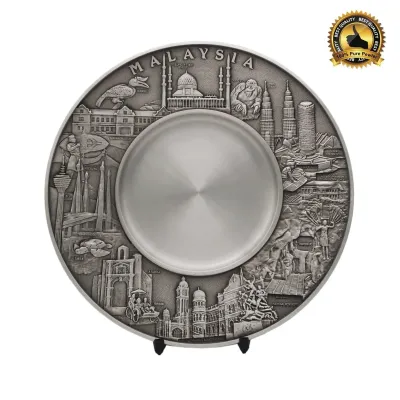 Malaysia Landmark Pewter Plate P-7232
