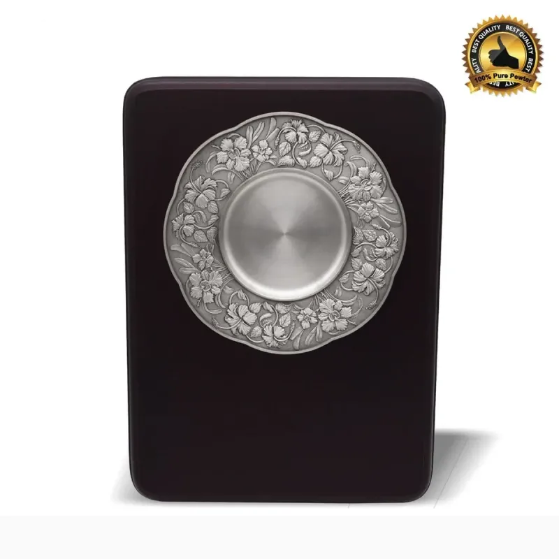 Wooden Plaque with Bunga Raya Pewter Plate P-7611 pewter awards & gifts product image