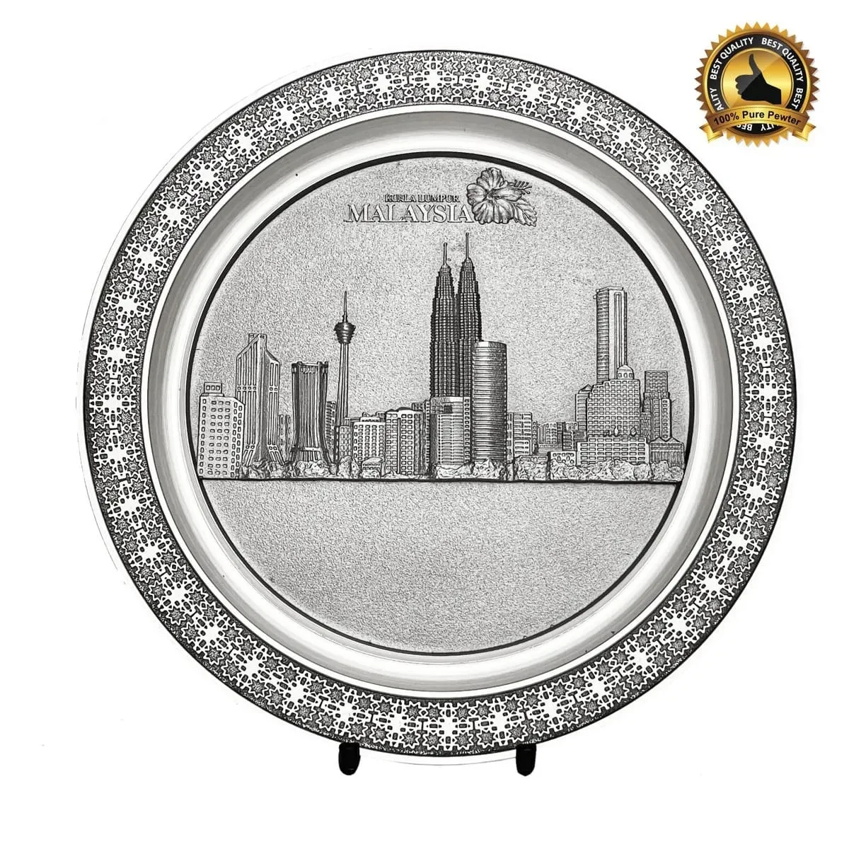 Malaysia Pewter Plate 7501
