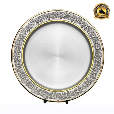 Hibiscus Pewter Plate (GOLD) 7502