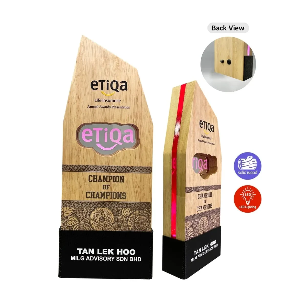 LED Lighting New Creative Design Wooden Plaque 7517