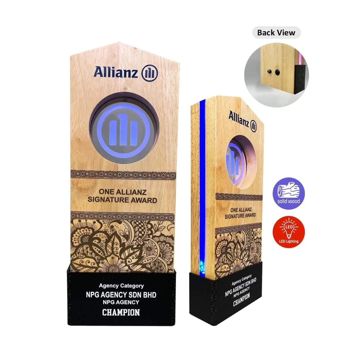 LED Lighting New Creative Design Wooden Plaque 7518