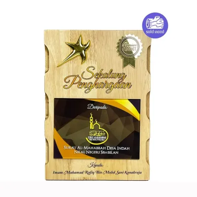New Creative Design Wooden Star Plaque 7548