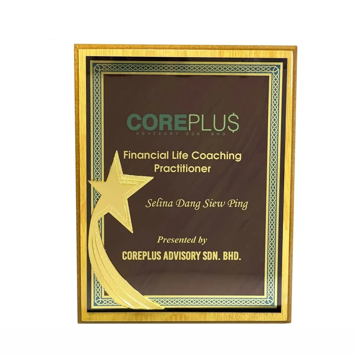 New Creative Design Wooden Star Plaque 7555