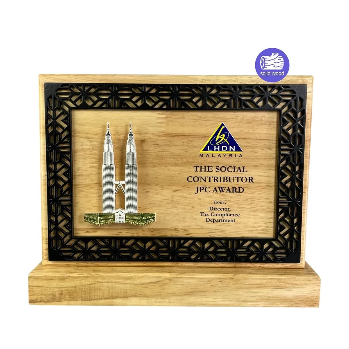 New Creative Design Wooden Plaque (Twin Tower) 7568
