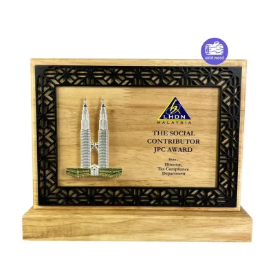 New Creative Design Wooden Plaque (Twin Tower) 7568