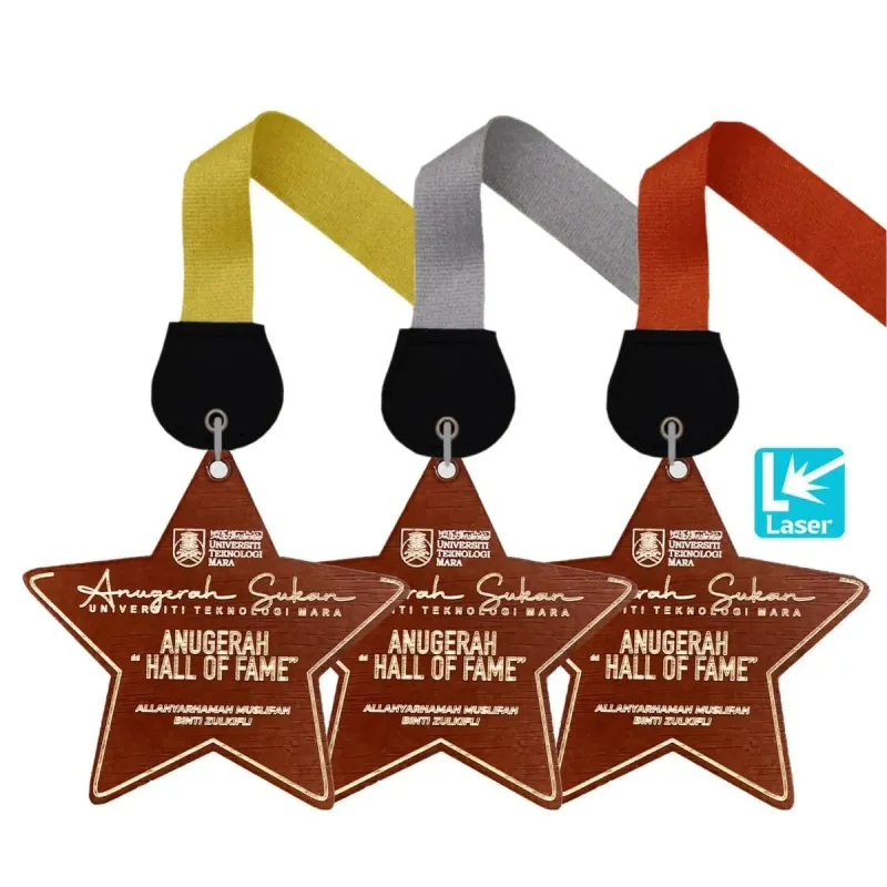 Wooden Hanging Medal (GOLD, SILVER, BRONZE) 7575 product image