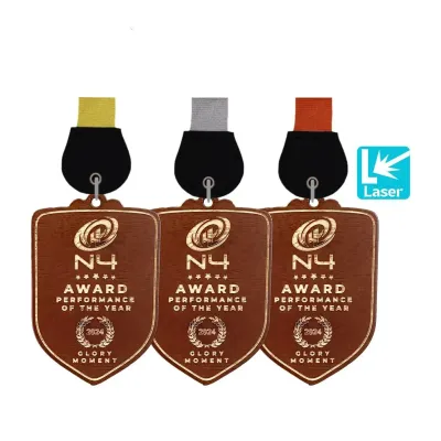 Wooden Hanging Medal (GOLD, SILVER, BRONZE) 7577