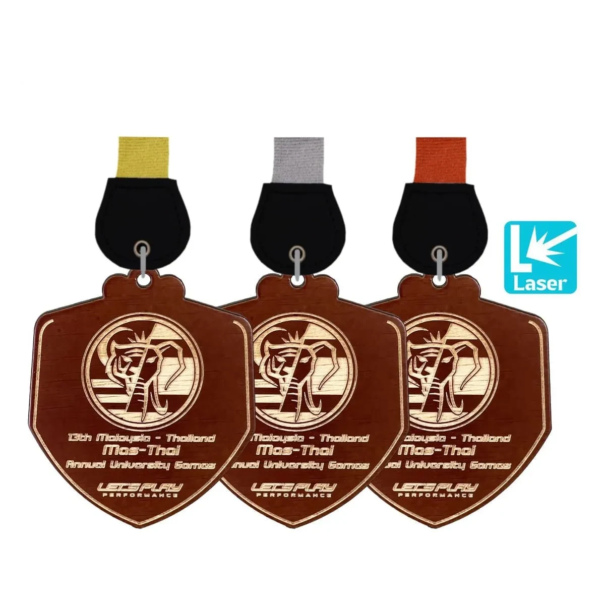 Wooden Hanging Medal (GOLD, SILVER, BRONZE) 7579