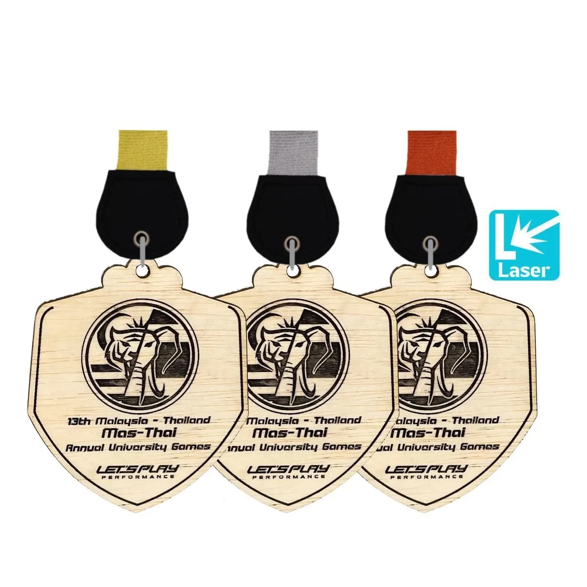 Wooden Hanging Medal (GOLD, SILVER, BRONZE) 7580