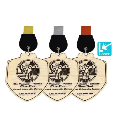 Wooden Hanging Medal (GOLD, SILVER, BRONZE) 7580