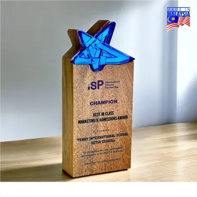Premium Wood Star Trophy 7686