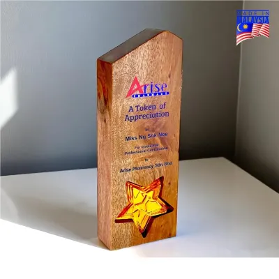 Premium Wood Star Trophy 7694