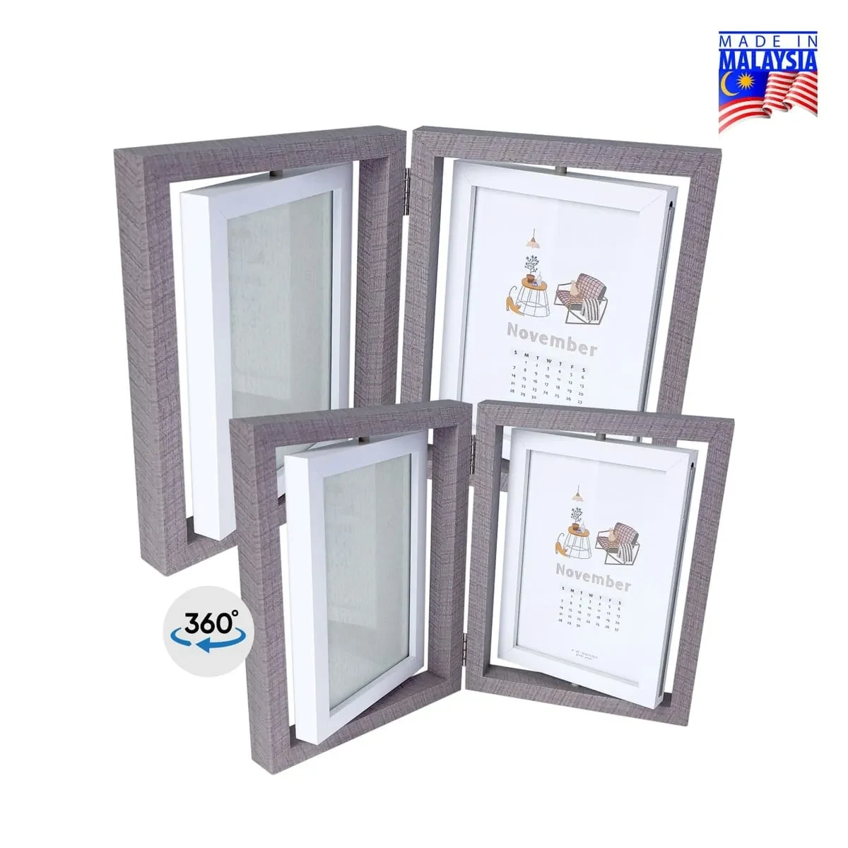 Rotating Premium Wooden Photo Frame 7761