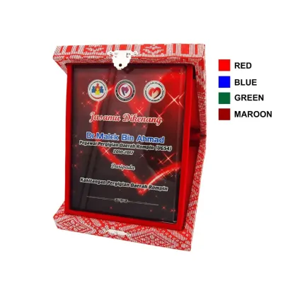 Songket Box with Crystal Glass 8082