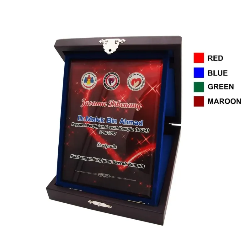 Wooden Songket Box with Crystal Glass 8140 product image