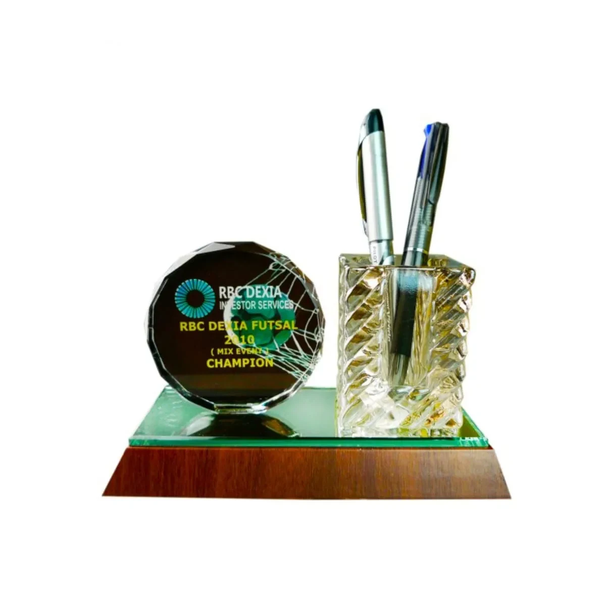 Crystal Pen Holder & Crystal Medal 8165